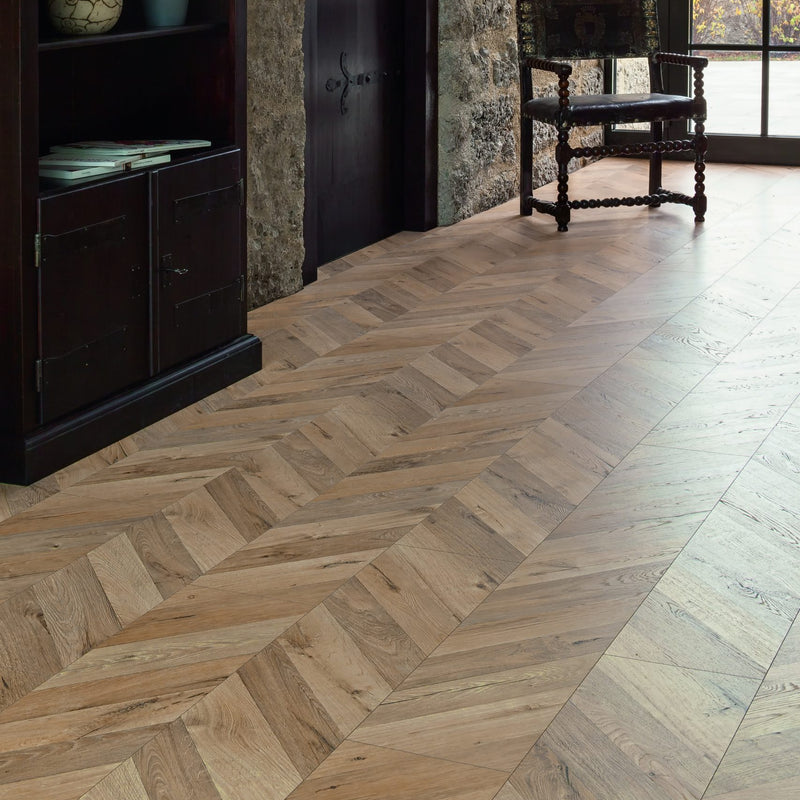 Kaindl FISHbone Oak Fortress Rochesta Natural Touch 8mm Laminate Flooring
