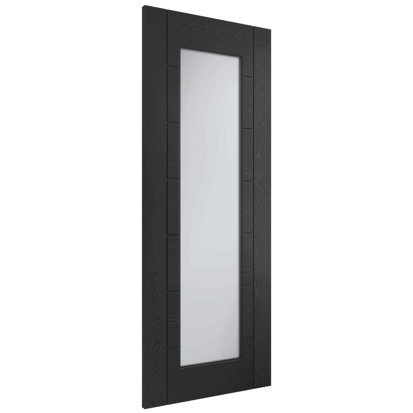 XL Joinery Internal Black Door Palermo Glazed Door With Clear Glass Fully Finished
