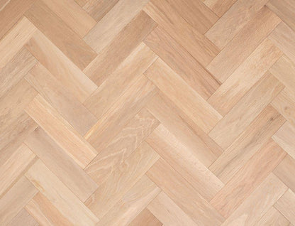 Liberty Wood Herringbone Real Wood 10mm Engineered Flooring Natural Oak Unfinished