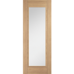 Internal Oak Carini 1L Clear Glazed Pre-Finished Door