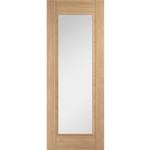 Internal Oak Carini 1L Clear Glazed Unfinished Door