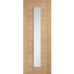 Internal Oak Carini Long Light Glazed Pre-Finished Door
