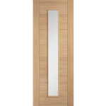 Internal Oak Carini Long Light Glazed Unfinished Door