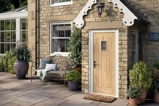 External Oak Cottage 1 Light Door Double Glazed