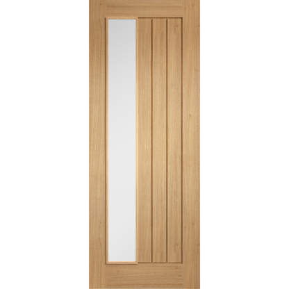 Internal Oak Mexicano Clear Glazed Offset Pre-Finished Door