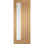 Internal Oak Mexicano Clear Glazed Offset Pre-Finished Door