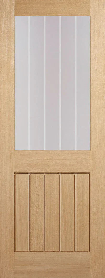 Internal LPD Prefinished Oak Mexicano Half Light Glazed Fire Door