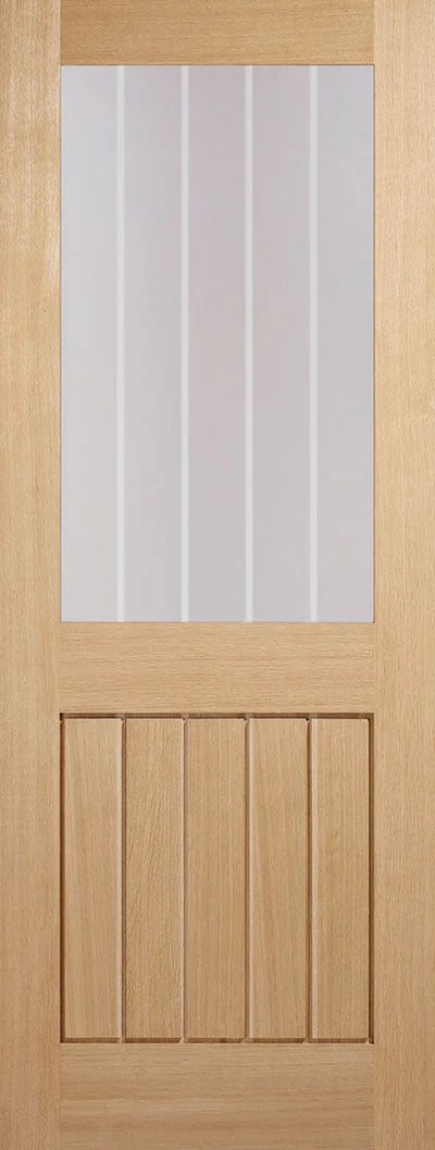 Internal LPD Prefinished Oak Mexicano Half Light Glazed Fire Door