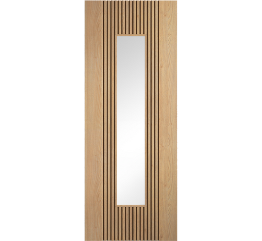 Internal Oak Sydney Clear Glazed Pre-Finished Door