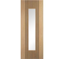 Internal Oak Sydney Clear Glazed Fully Finished Door