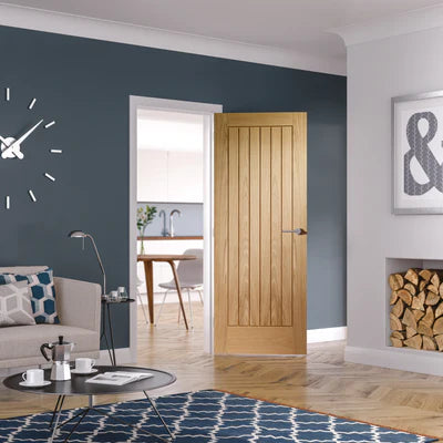 XL Joinery Internal Essential Oak Suffolk Internal Door Pre-Finished