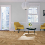 Liberty Natural Oak Matt Lacquered & Brushed Herringbone Engineered Wood Flooring 15mm x 90mm