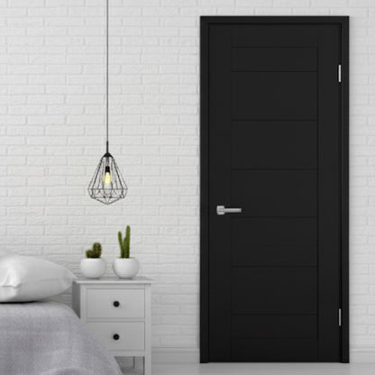 XL Joinery Internal Black Door Palermo Fully Finished Panelled 7 Panel