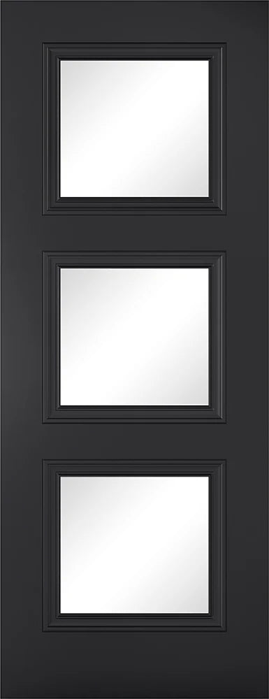 Internal LPD Black Primed Antwerp Glazed Door