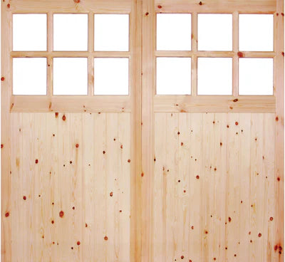 External Redwood Timber Side Hung Glazed Garage Door