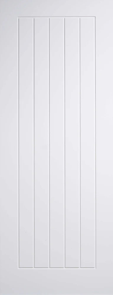 Internal Solid White Primed Mexicano Fire Door FD60