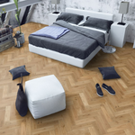 Liberty Natural Oak Matt Lacquered & Brushed Herringbone Engineered Wood Flooring 15mm x 90mm
