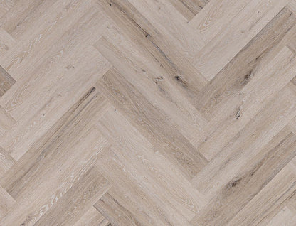 Liberty Lux Studland Whitewashed Grey Oak 5mm SPC Luxury Vinyl Flooring Herringbone