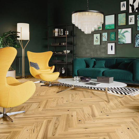 Timba Floor 14x110 Engineered Oak Herringbone Flooring Invisible Oak Oiled 2067