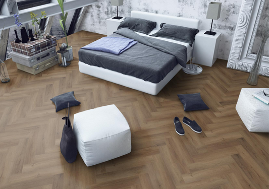 Liberty Lignum Core Truffle Oak Herringbone SPC Rigid Vinyl Flooring