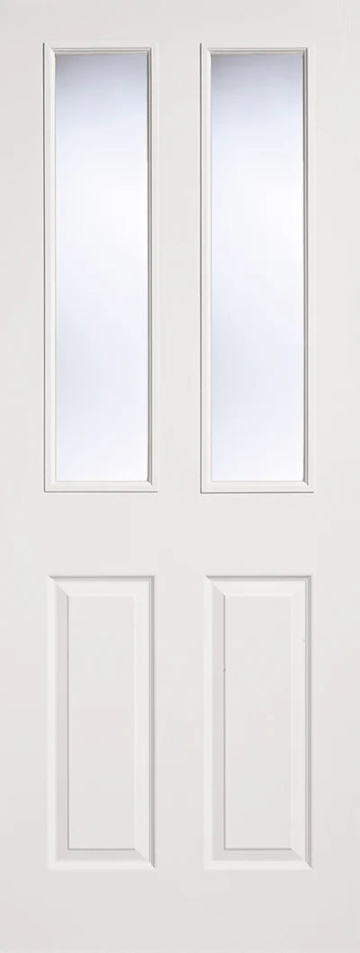 Internal White Textured 2 Panel / 2 Light Glazed