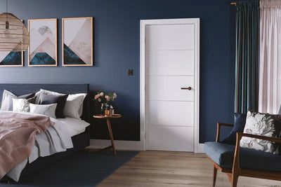 Internal White Horizontal Four Line Door