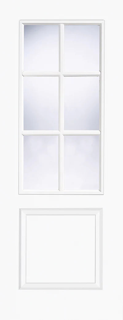 Internal White Moulded Smooth Berlin Glazed 6L Door