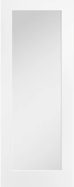 LPD Solid White Primed Pattern 10 Clear Glazed Door