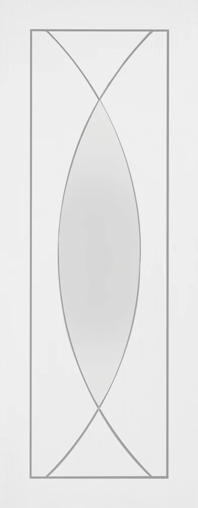 Internal White Primed Pesaro Clear Glazed Door