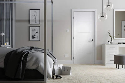 Internal White  Solid Primed Vancouver FD60 Fire Door