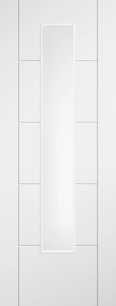 Internal White Ladder Glazed Laminate Pre-Finished Door