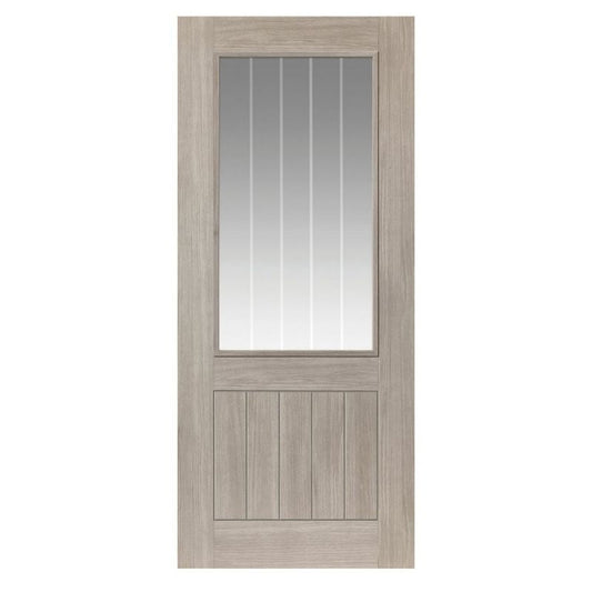 Liberty Internal Grey Laminate Colorado Clear Glazed Door Pre-Finished