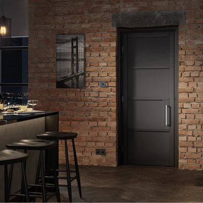 Internal LPD Black Pre-Finished Chelsea 4P Door