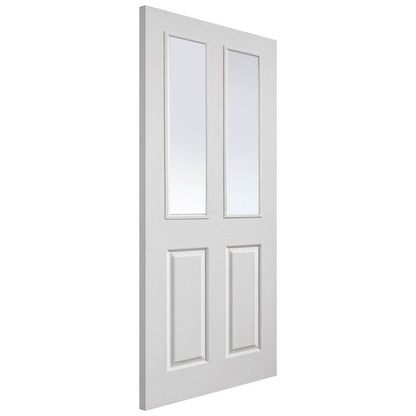 Liberty Internal White Primed Canterbury 2 Light Grained Fire Door