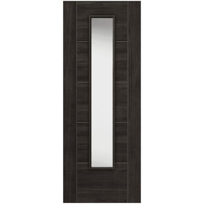 Liberty Internal Grey Laminate Tigris Cinza Clear Glazed Door Pre-Finished