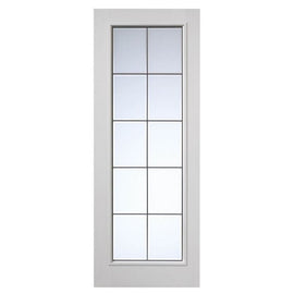 Liberty Internal White Primed Decima 10l Clear Glazed Door