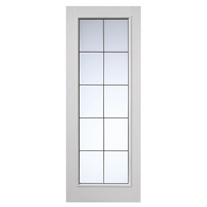 Liberty Internal White Primed Decima 10l Clear Glazed Door
