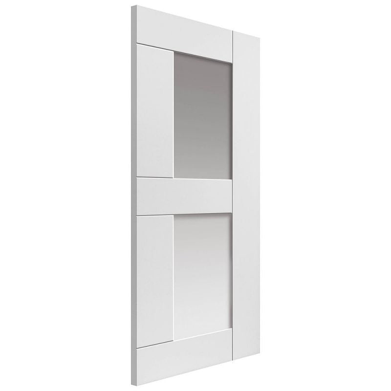 Liberty Internal White Primed Eccentro Clear Glazed Shaker Door