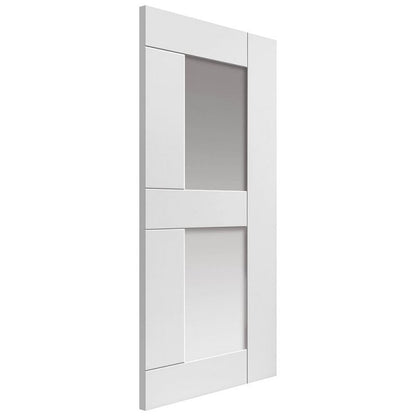 Liberty Internal White Primed Eccentro Clear Glazed Shaker Door