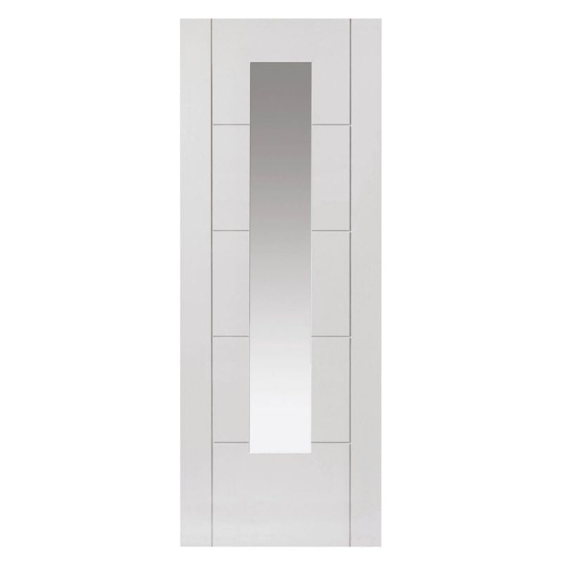 Liberty Internal White Emral Clear Glazed Door