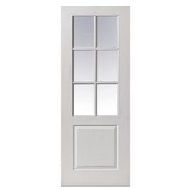 Liberty Internal White Primed Faro Clear Glazed Door