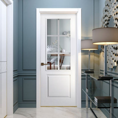 Liberty Internal White Primed Faro Clear Glazed Fire Door