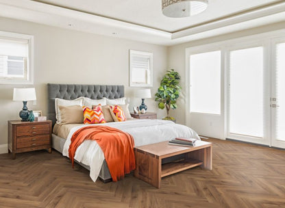 Lignum Fusion Premium 12mm Oak Robust Fumed Herringbone Laminate Flooring