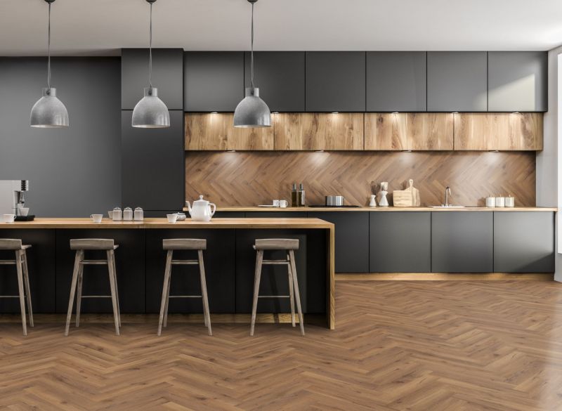 Lignum Fusion Premium 12mm Oak Robust Fumed Herringbone Laminate Flooring