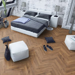 Lignum Fusion Premium 12mm Oak Robust Fumed Herringbone Laminate Flooring