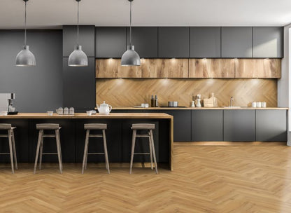 Lignum Fusion Premium 12mm Natural Oak Robust Herringbone Laminate Flooring