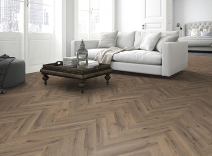 Liberty Lignum Core Mocha Oak Herringbone SPC Rigid Vinyl Flooring