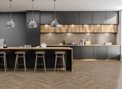 Liberty Lignum Core Mocha Oak Herringbone SPC Rigid Vinyl Flooring