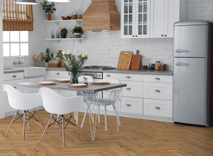 Liberty Lignum Core Ranch Oak Herringbone SPC Rigid Vinyl Flooring