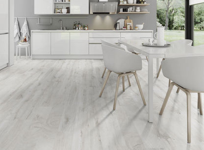 Kaindl Gloss Fresco Snow 8mm Laminate Flooring With Free Underlay